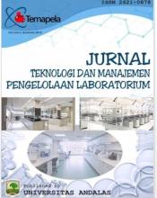 Jurnal Teknologi dan Manajemen Pengelolaan Laboratorium (Temapela)